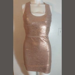 BCBG Maxazria Pink Gold Tank Dress